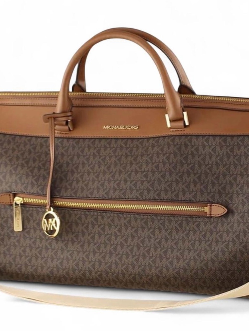 Michael Kors Weekender large duffel with Tan Trim